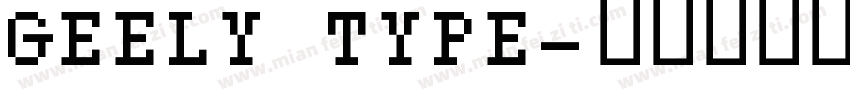 GEELY TYPE字体转换